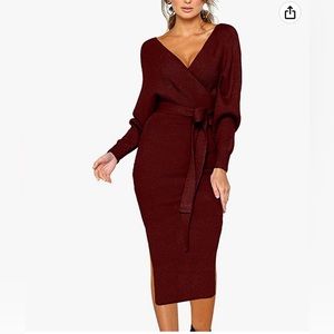 Burgandy Sweater dress